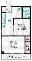 OKCコーポの物件間取画像